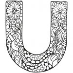 Letter U Zentangle Coloring Page | Free Printable Coloring Pages   Free Printable Letter U Coloring Pages