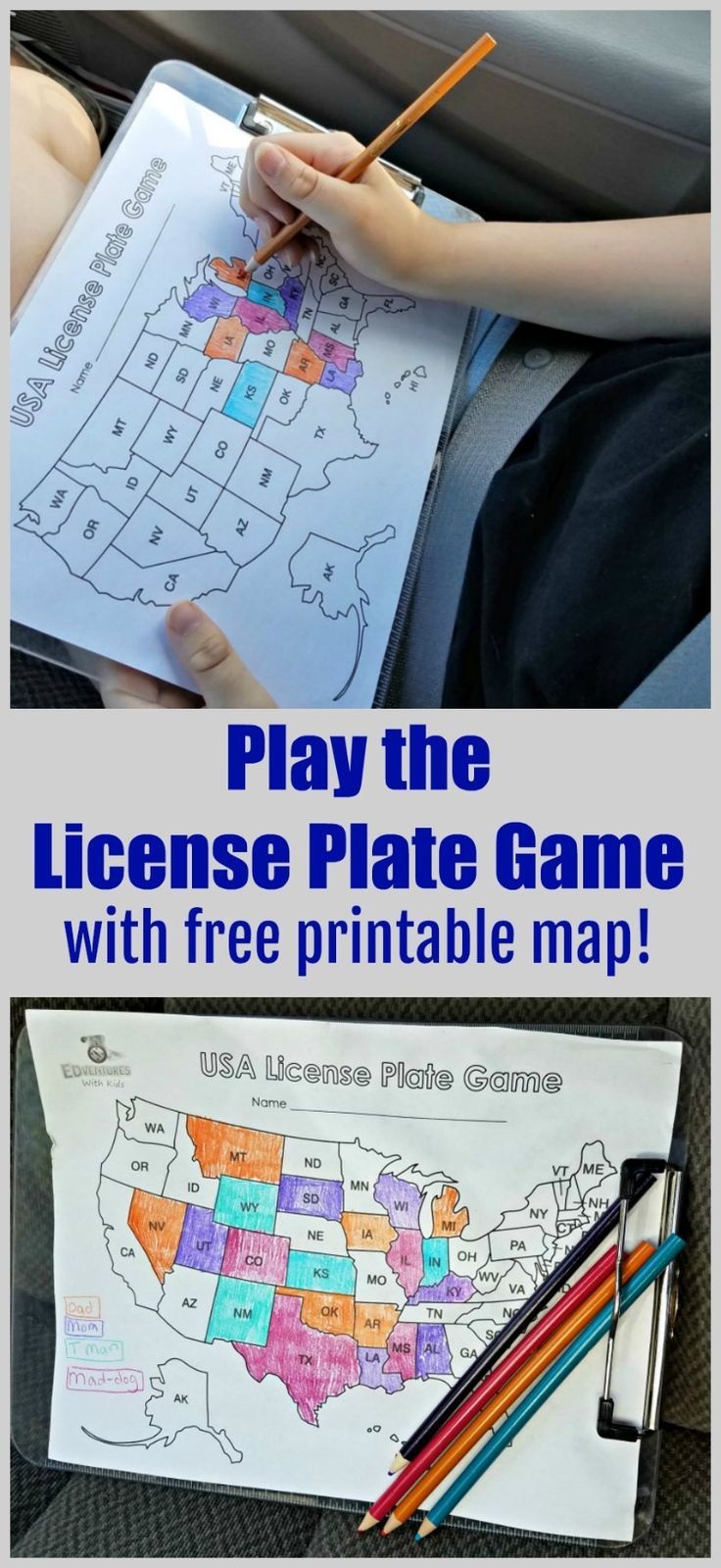 License Plate Game In 2019 | Free Printables | Road Trip Games, Road - Free Printable Car Ride Games