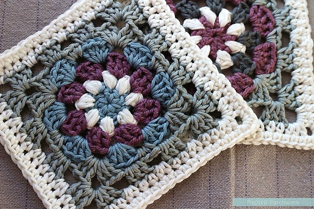 Lily Pad&amp;quot; Granny Square - Free Crochet Pattern &amp;amp; Tutorial - Pasta - Free Printable Crochet Granny Square Patterns