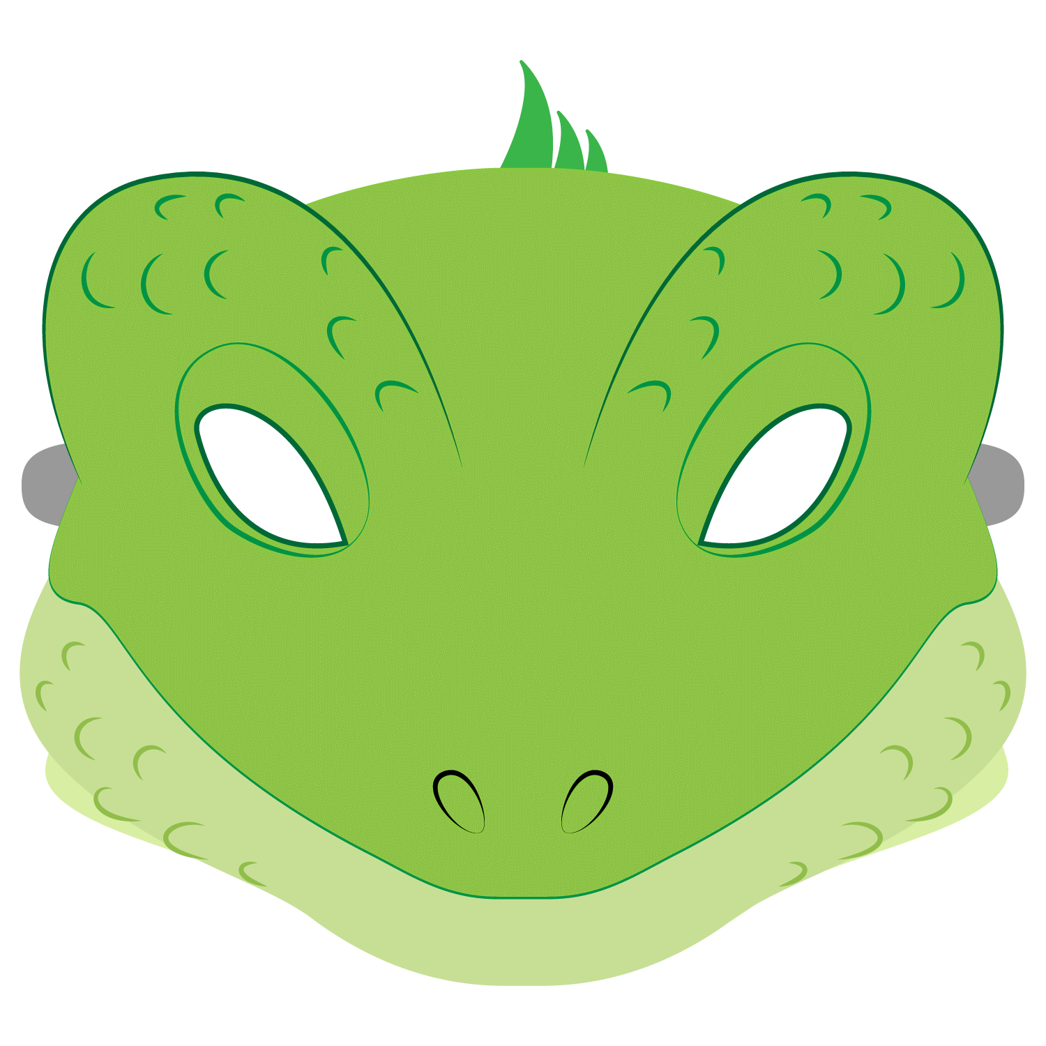 Lizard Mask Template | Free Printable Papercraft Templates - Free Printable Lizard Mask
