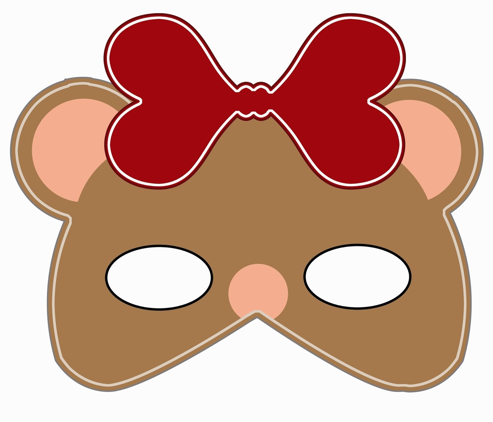 Lomy Design: Teddy Bear Mask - Free Printable Bear Mask