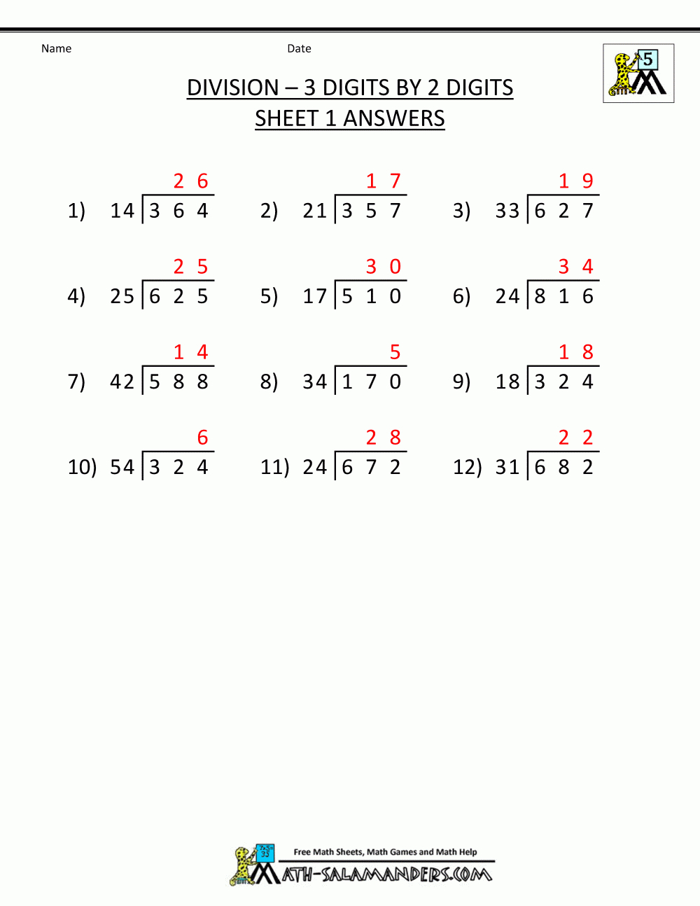 Long Division Worksheets For 5Th Grade - Free Printable Long Division Worksheets 5Th Grade