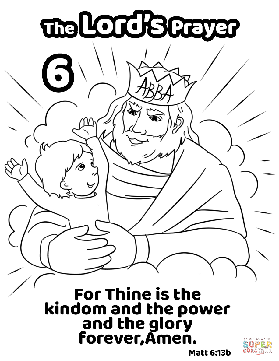 Our Father Which Art In Heaven, Hallowed Be Thy Name Coloring Page