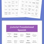 Lotería! Foundational Spanish Bingo | Spanish Classroom Ideas | Free   Free Printable Spanish Bingo Cards