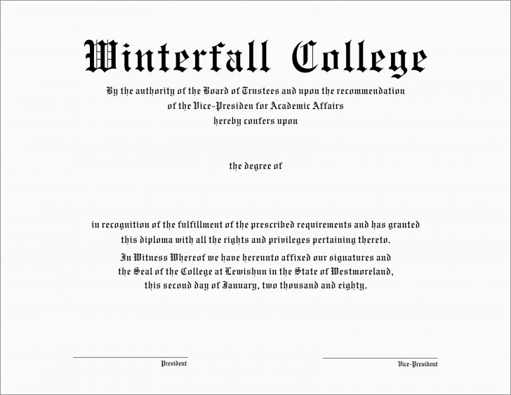 Free Printable College Degrees