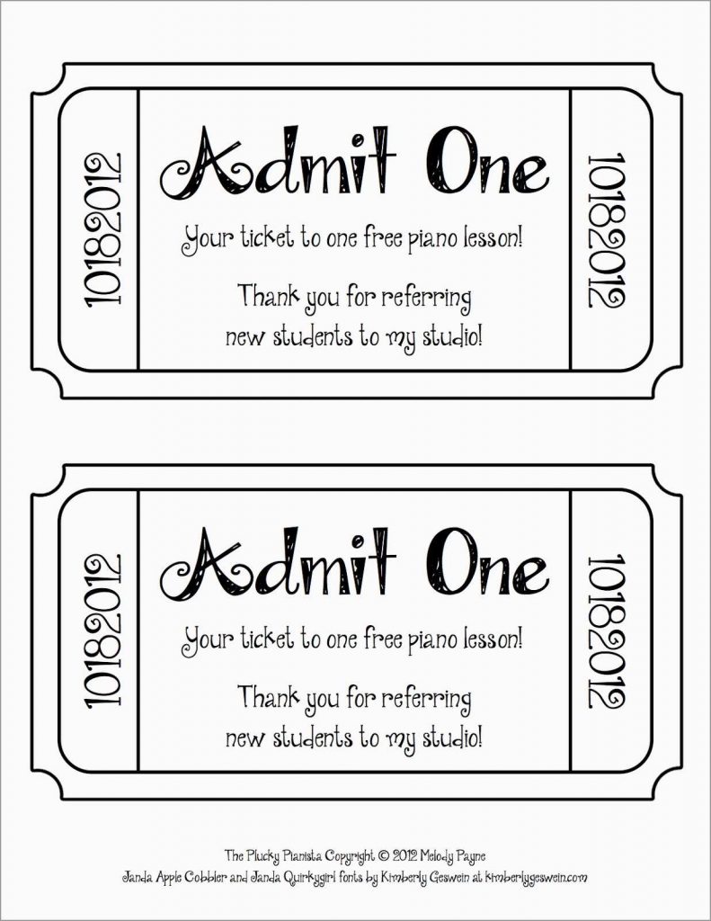 free downloadable templates for raffle tickets