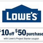 Lowes: $10 Off $50 Entire Purchase Printable Coupon | Common Sense   Lowes Coupons 20 Free Printable