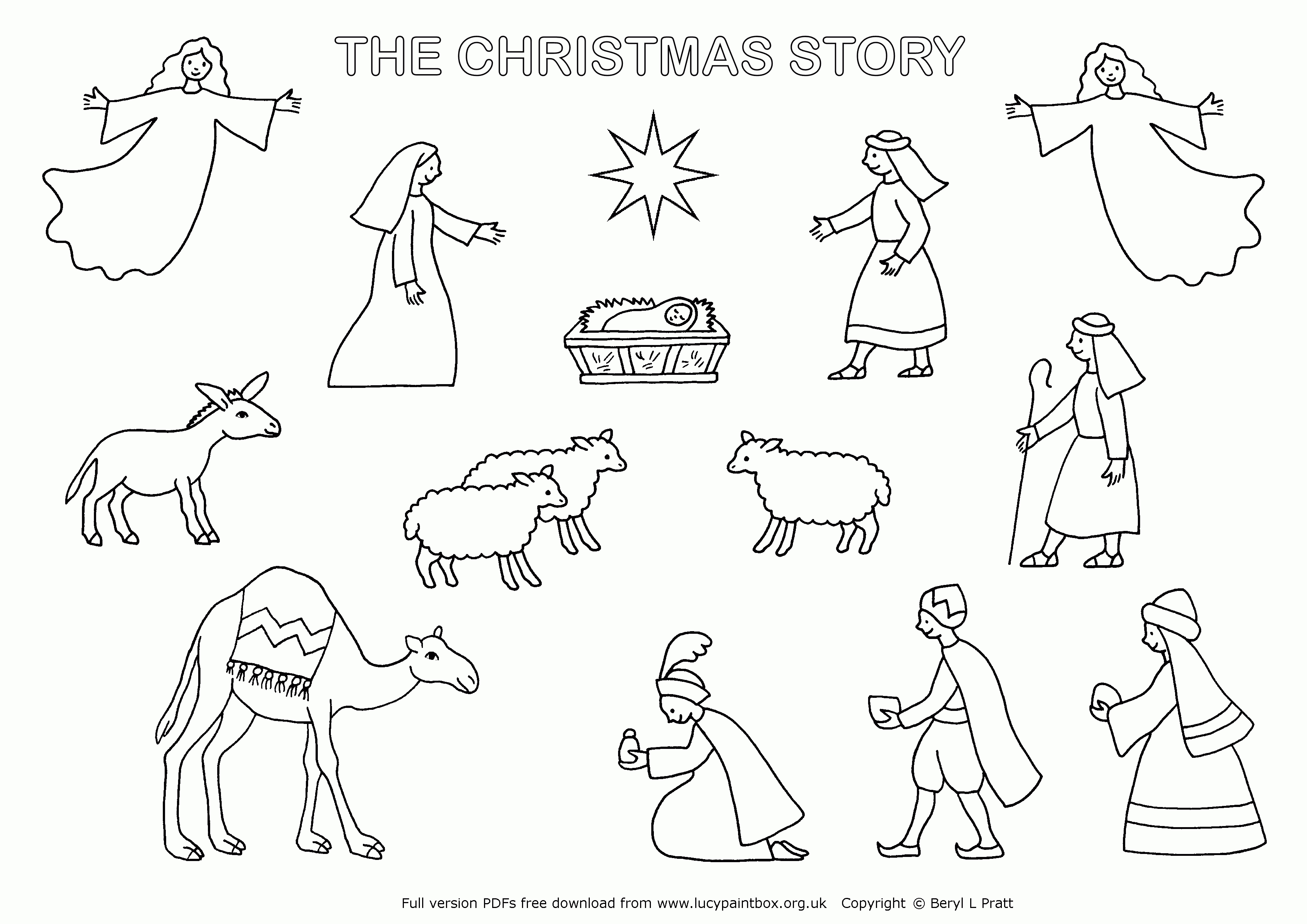 Nativity Story Coloring Pages