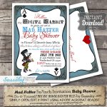 Mad Hatter Baby Shower Invitation Instant Download | Etsy   Mad Hatter Tea Party Invitations Free Printable