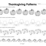 Making Patterns: Thanksgiving Style (Free Worksheet!) | Squarehead   Free Printable Thanksgiving Worksheets