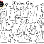 Marisole Monday: Modern Girl In Black & White | Coloring Pages   Free Printable Paper Dolls