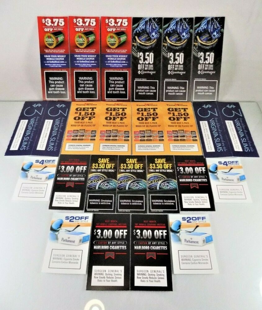 MarlboroParliamentSkoalCopenhagen25 Cigarette/tobacco Coupons