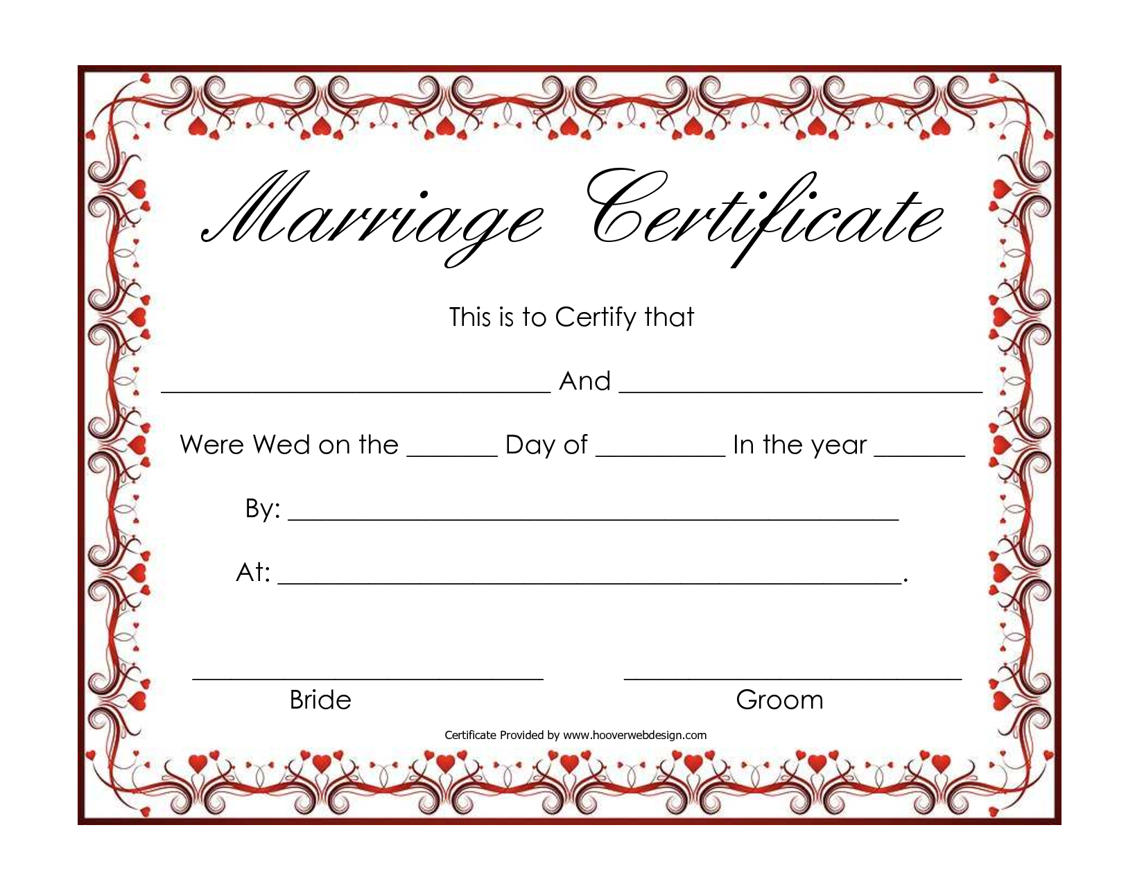 Fake Marriage Certificate Printable Free Free Printable