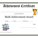 Math Achievement Award Printable Certificate Pdf | Math Activites – Free Printable Award Certificates For Elementary Students