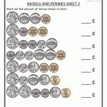 Math Money Worksheets Counting Quarters Dimes Nickels And Pennies 2   Free Printable Counting Money Worksheets For 2Nd Grade