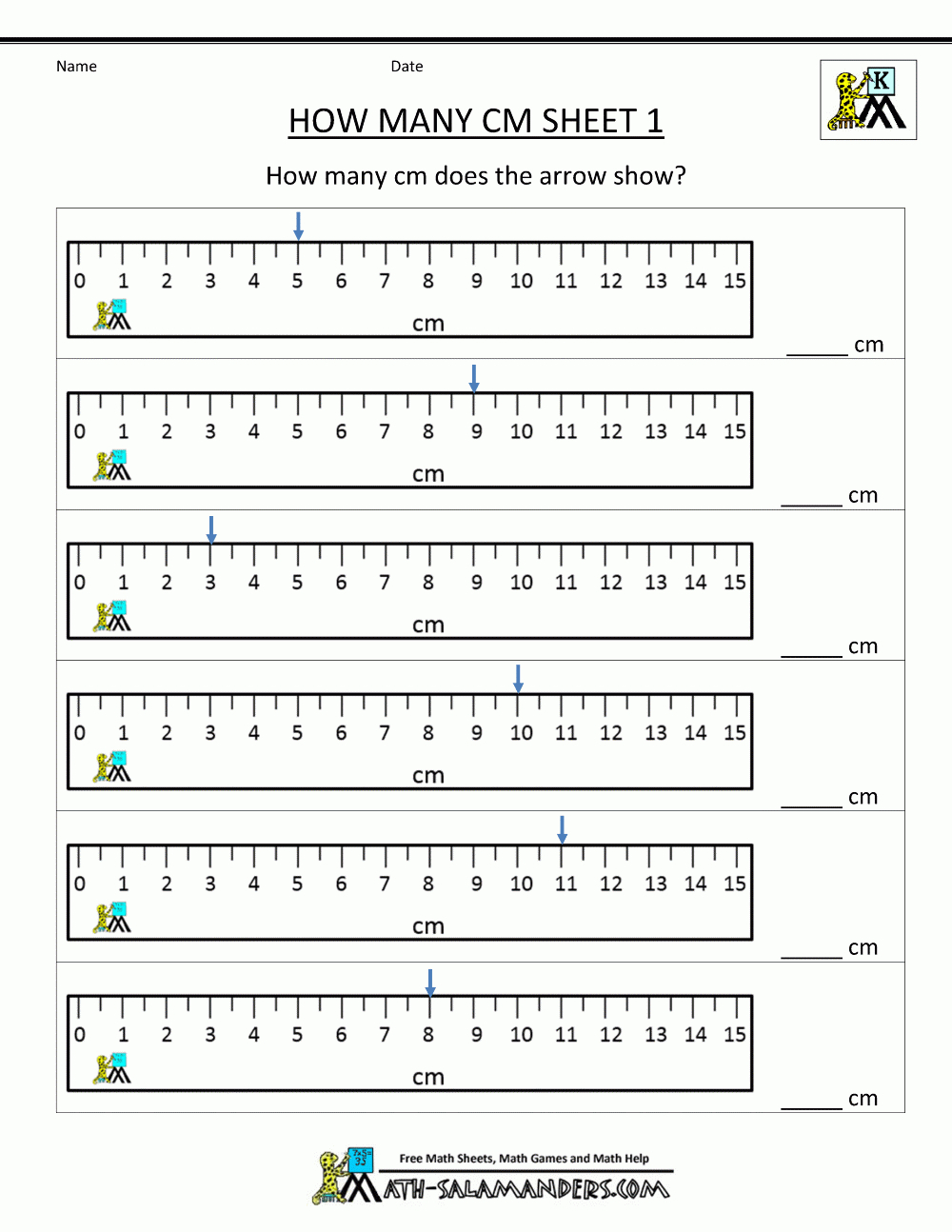Math Worksheets For Kindergarten - Measuring Length | How To Use A - Free Printable Measurement Worksheets Grade 1
