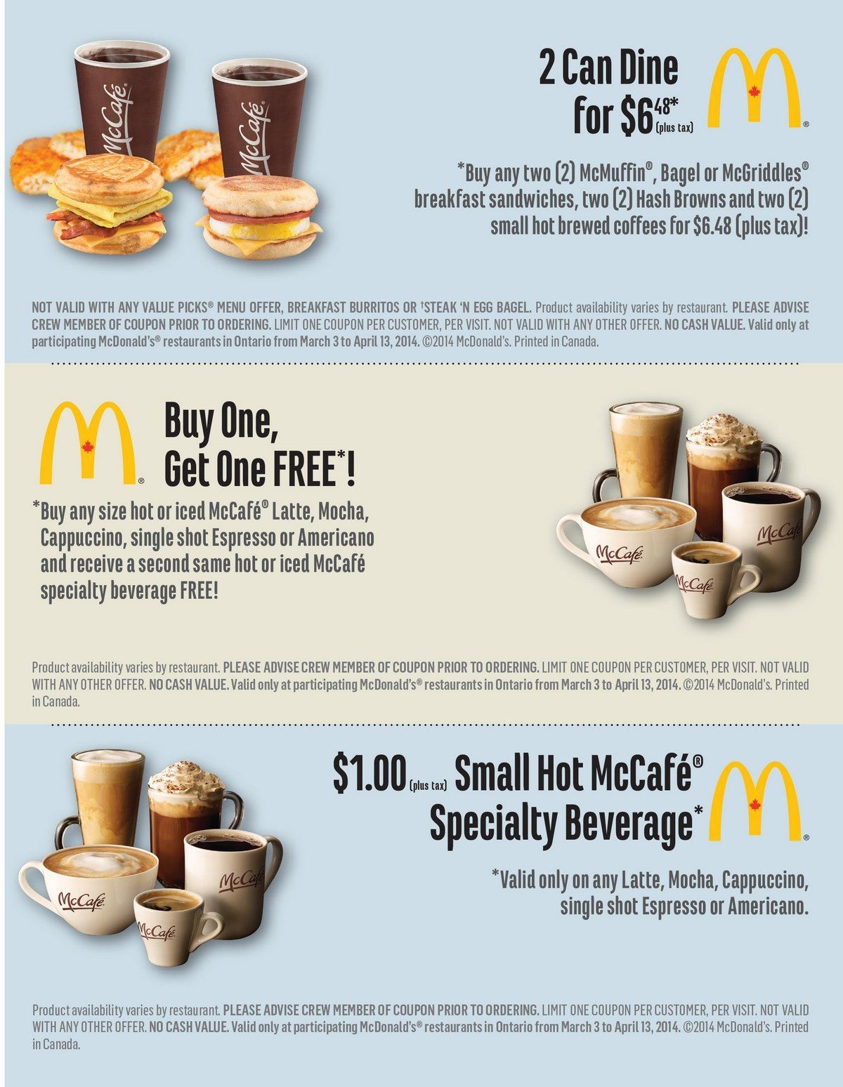 Mcdonald&amp;#039;s Coupons March 3 - April 13 2014 Toronto | Disney - Free Mcdonalds Smoothie Printable Coupon