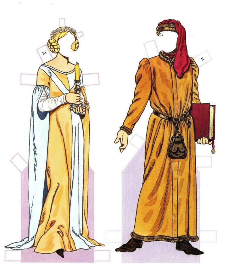 Medieval Period 1200 - 1350 | Costumestom Tierney | Paper Dolls ...