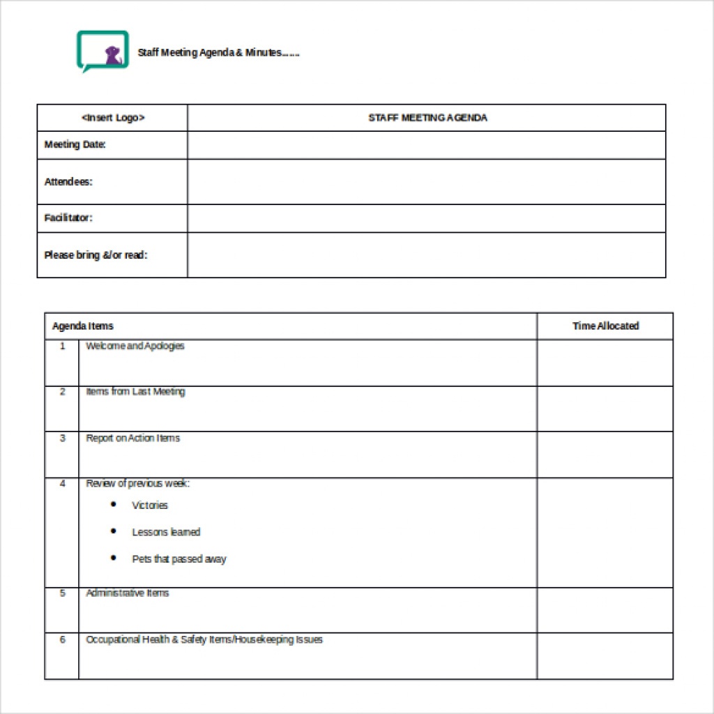 Meeting Minutes Template Free Board Download Corporate Agenda - Meeting Minutes Template Free Printable