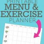 Menu + Exercise Planner (Free Printable!) | Chores | Fitness Planner   Free Printable Workout Plans