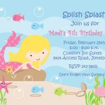 Mermaid Invitation Template Free – Invitetown | Jayda's 2Nd Birthday   Mermaid Party Invitations Printable Free
