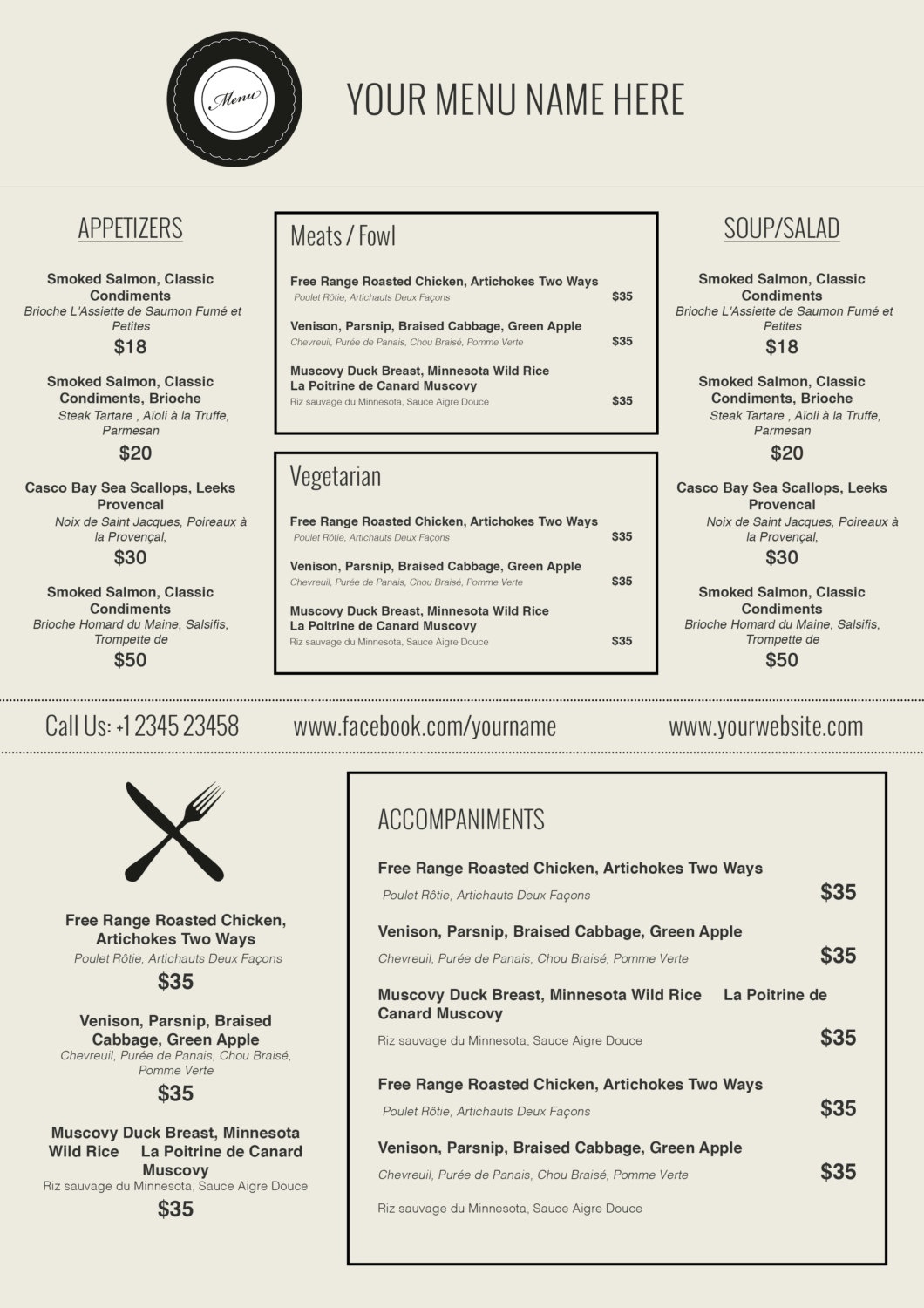 Microsoft Word Menu Templates - Demir.iso-Consulting.co - Menu Template Free Printable Word