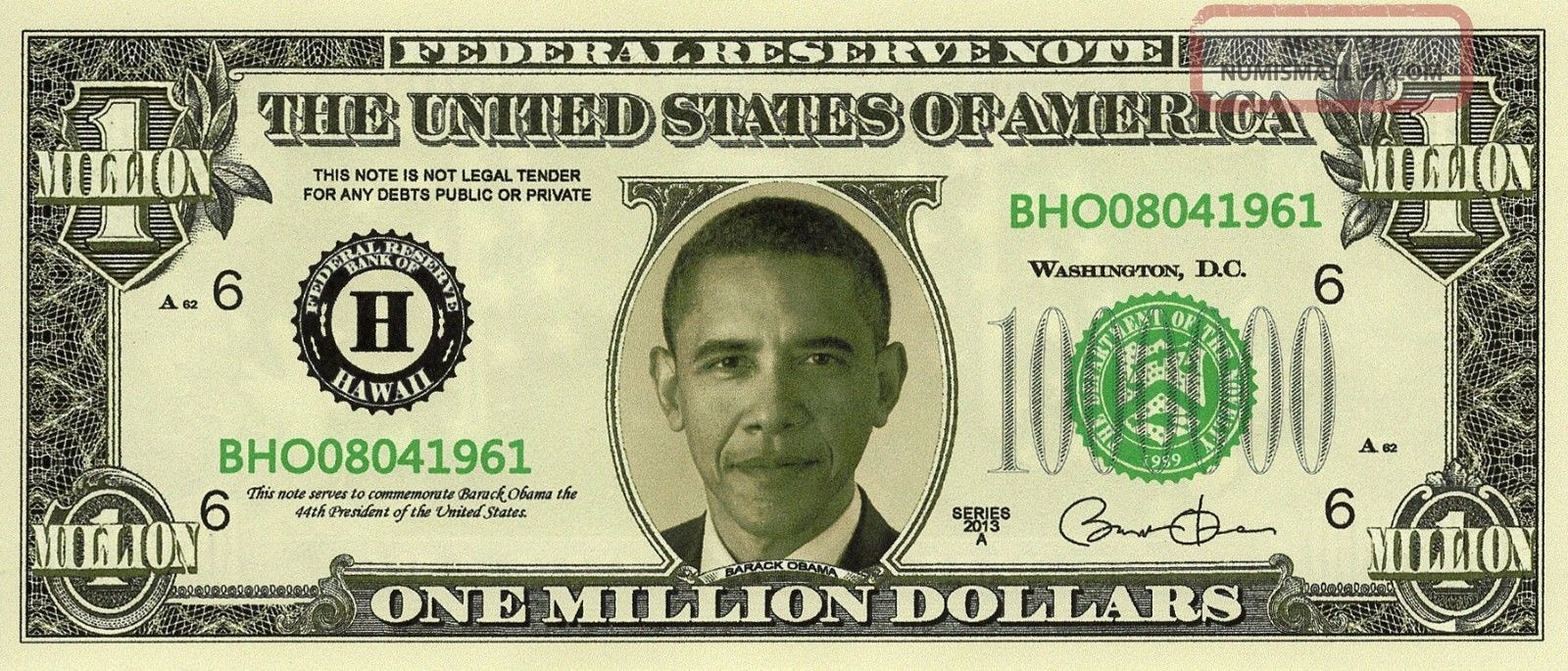 Million Dollar Bill Template. 