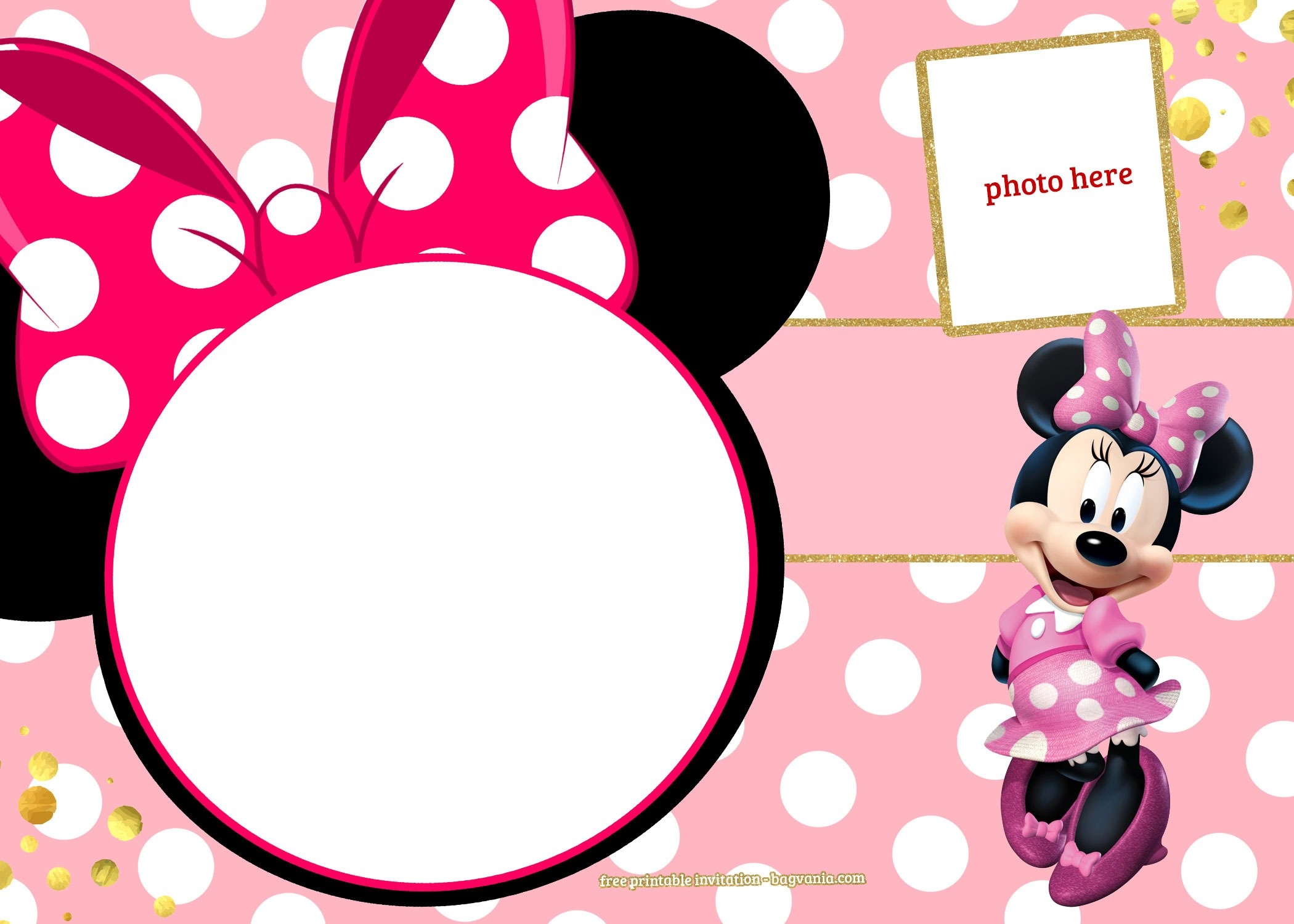 Minnie Mouse Template Invitations - Free Printable Minnie Mouse Invitations