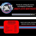 Minute To Win It Party Supplies, Printables, And Invitations   Free Printable Minute To Win It Invitations
