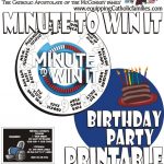 Minute To Win It With Free Printable   Free Printable Minute To Win It Invitations