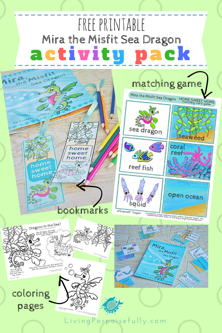 Mira, The Misfit Sea Dragon Printable Activity Pack (Free!) – Living - Free Printable Dragon Bookmarks