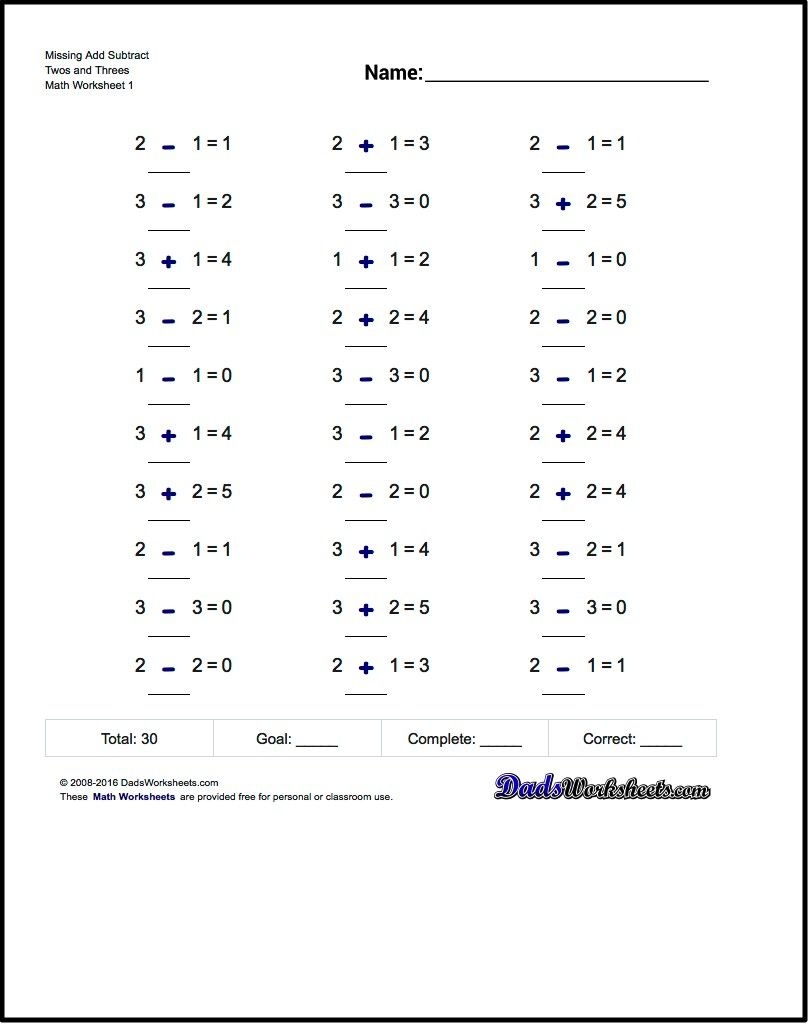 Missing Operator Worksheets For Addition, Subtraction - Free Printable Multiplication Timed Tests