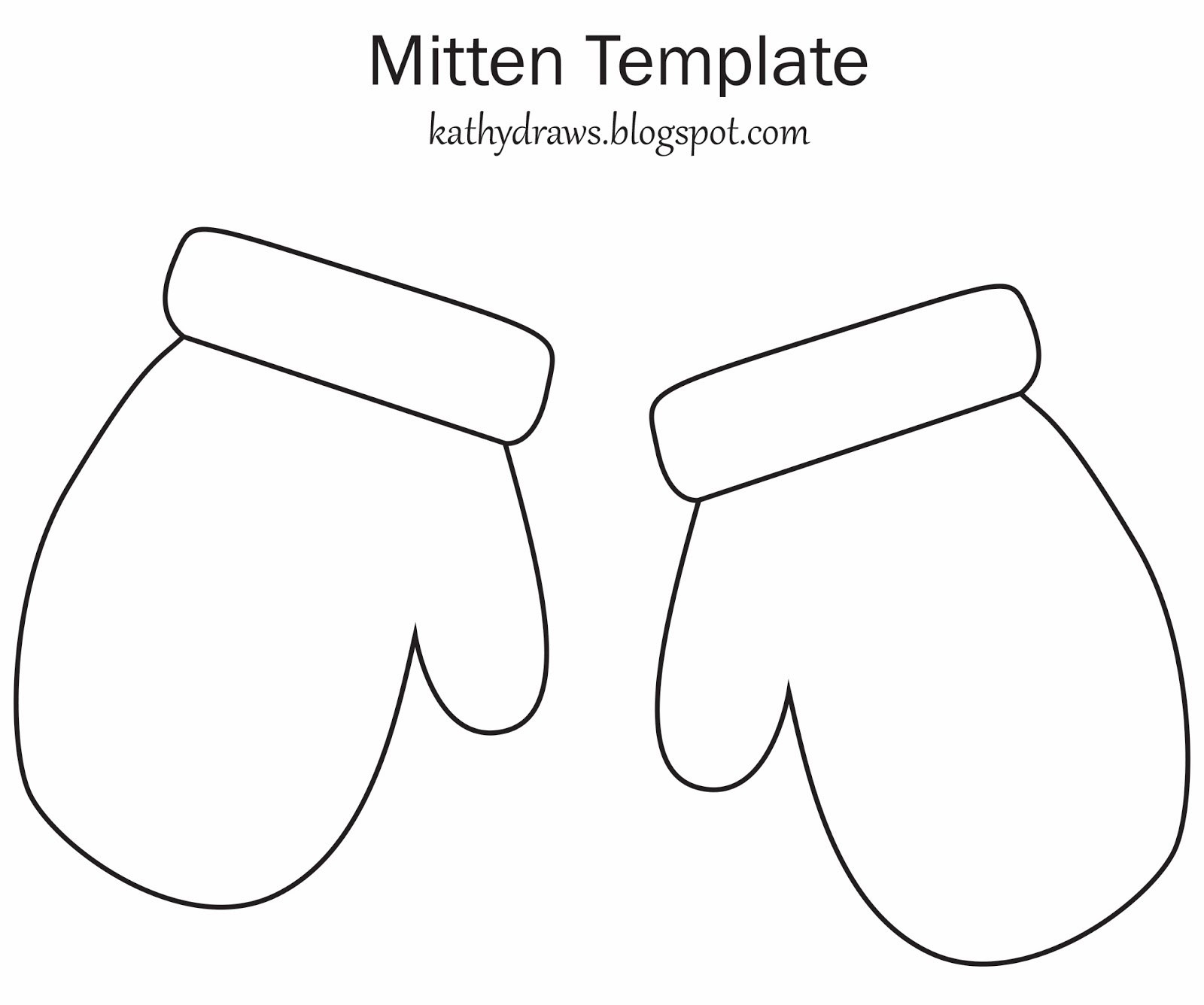 Free Mitten Template Printable Free Printable