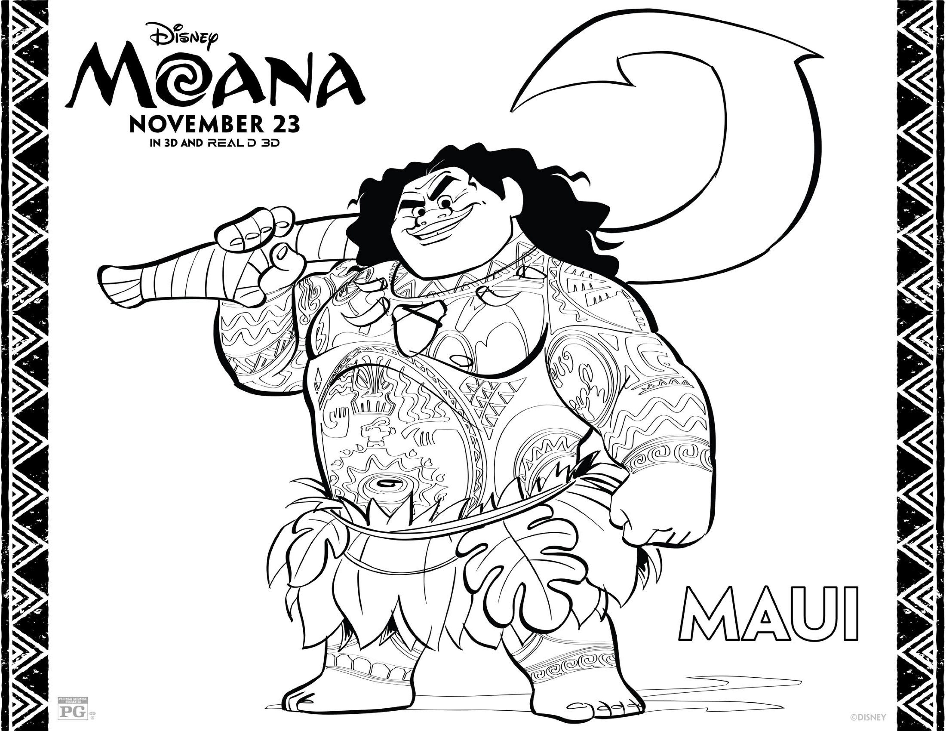 Moana Coloring Pages - Best Coloring Pages For Kids - Moana Coloring Pages Free Printable