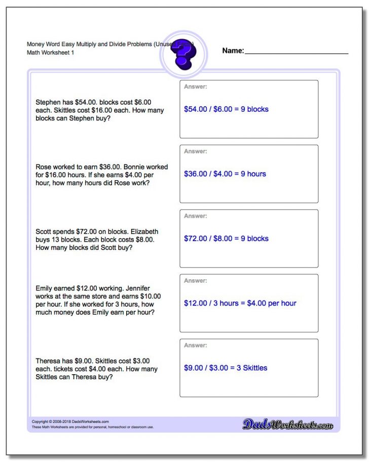 money word problems free printable making change