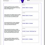 Money Word Problems   Free Printable Play Money Sheets