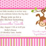 Monkey Baby Shower Invitation Blue Monkey Boy Personalized Baby   Free Printable Monkey Girl Baby Shower Invitations