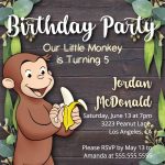 Monkey Theme Birthday Party, Monkey Birthday Party Invitation   Free Printable Monkey Birthday Party Invitations