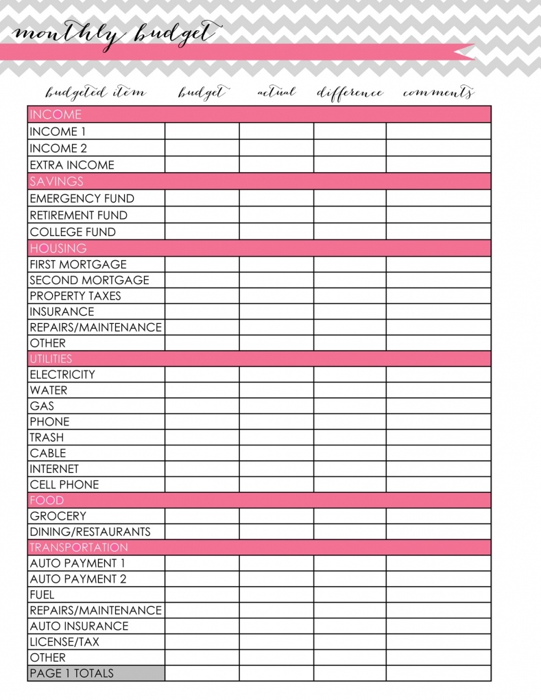 Free Monthly Budget Template Frugal Fanatic Free Printable Monthly