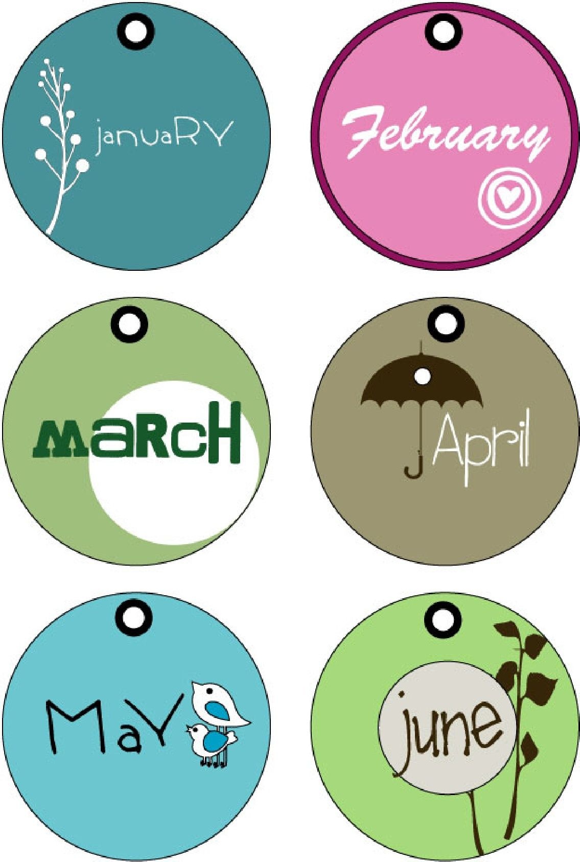 Months Of The Year Tags (Printable) | Random Printables | Month - Free Printable Months Of The Year Labels