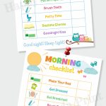 Morning And Bedtime Checklist Printable, Morning Routine Checklist   Children&#039;s Routine Charts Free Printable