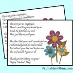 Mother's Day Empty Pot Gift Idea With Free Printable   Printables 4 Mom   Free Printable Mothers Day Poems