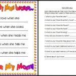 Mother's Day Interview (Easy Printable) Questions For Kids   Free Printable Mothers Day Questions