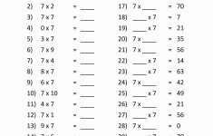 Multiplication Drill Sheets 7 Times Table 1 | Kids Math – Free Printable Math Worksheets Multiplication Facts