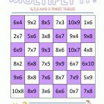 Multiplication Math Games   Free Printable Maths Games