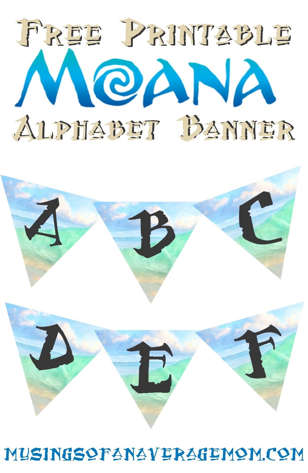 Musings Of An Average Mom: Moana Birthday Banner - Free Printable Moana Banner