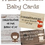 Musings Of An Average Mom: Woodland Congratulations On Your New Baby   Free Printable Congratulations Baby Cards