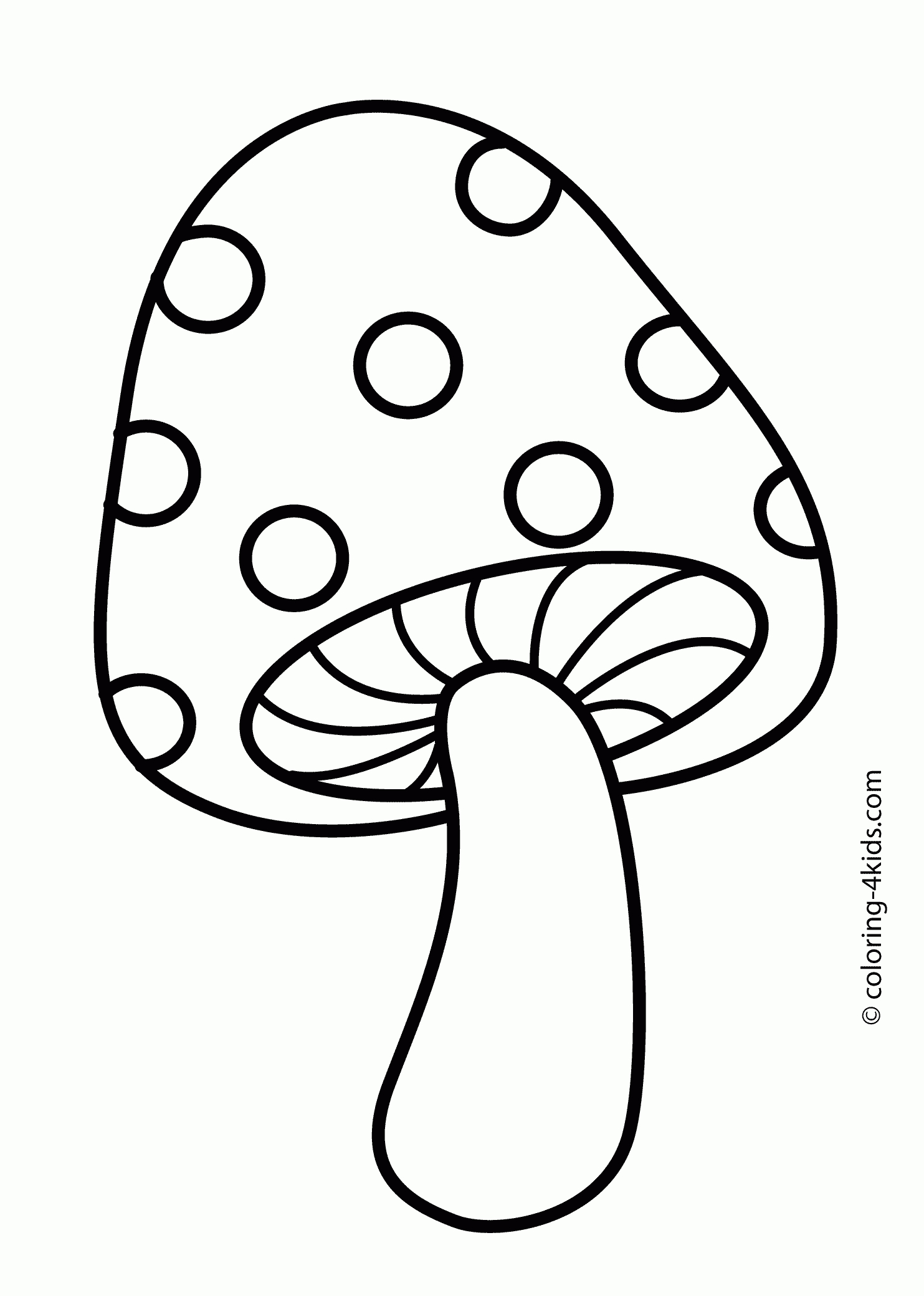 Nature Nice Mushroom Coloring Page For Kids, Printable Free - Free Printable Mushroom Coloring Pages
