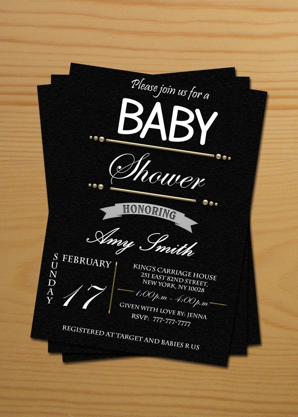 Neutral Baby Shower Invitations - Free Thank You Cards, Printable - Free Printable Black And White Baby Shower Invitations
