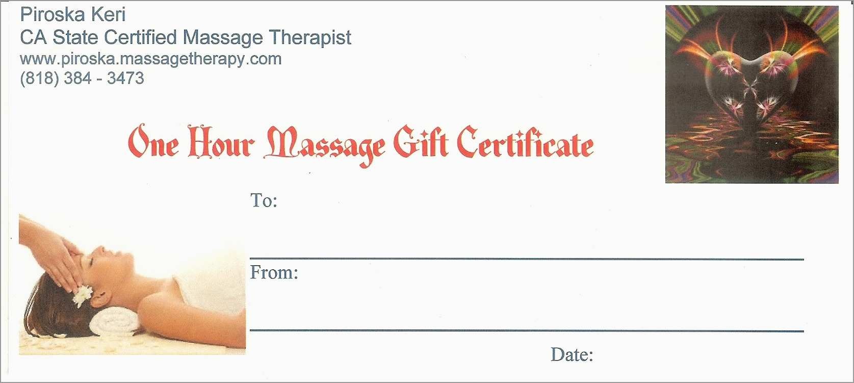 New Free Printable Massage Gift Certificate Templates | Best Of Template - Free Printable Massage Gift Certificate Templates